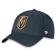 NHL Charcoal Vegas Golden Knights Fanatics Core Primary Logo Flex Hat