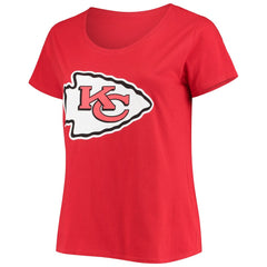 Travis Kelce Women's Plus Size Fair Catch Name & Number Scoop Neck T-Shirt - Kansas City Chiefs