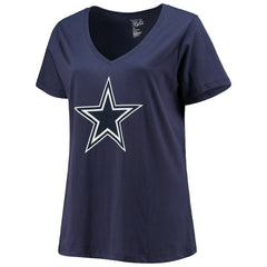 Dak Prescott Women's Plus Size Fair Catch Name & Number V-Neck T-Shirt - Dallas Cowboys