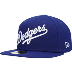 MLB Los Angeles Dodgers New Era White Logo 59FIFTY Fitted Hat