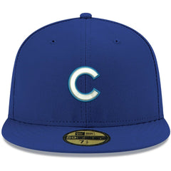 MLB Chicago Cubs New Era White Logo 59FIFTY Fitted Hat