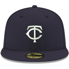 MLB Minnesota Twins New Era White Logo 59FIFTY Fitted Hat