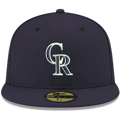 MLB Colorado Rockies New Era White Logo 59FIFTY Fitted Hat