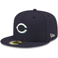 MLB Cincinnati Reds New Era White Logo 59FIFTY Fitted Hat