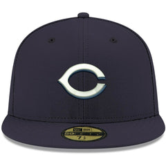 MLB Cincinnati Reds New Era White Logo 59FIFTY Fitted Hat
