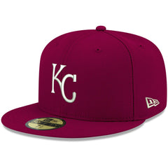 MLB Kansas City Royals New Era White Logo 59FIFTY Fitted Hat