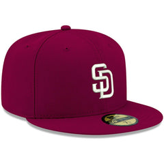 MLB San Diego Padres New Era White Logo 59FIFTY Fitted Hat
