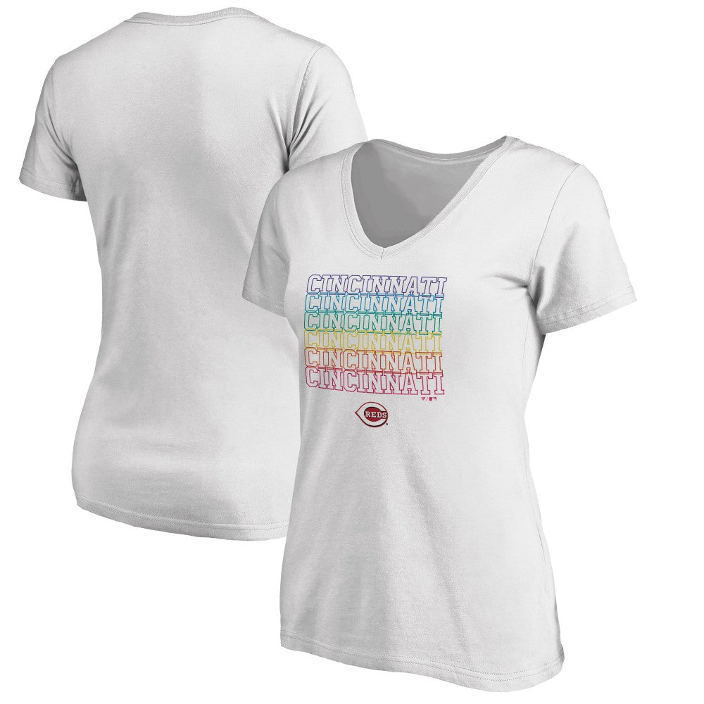 MLB Cincinnati Reds Women's City Pride V-Neck T-Shirt