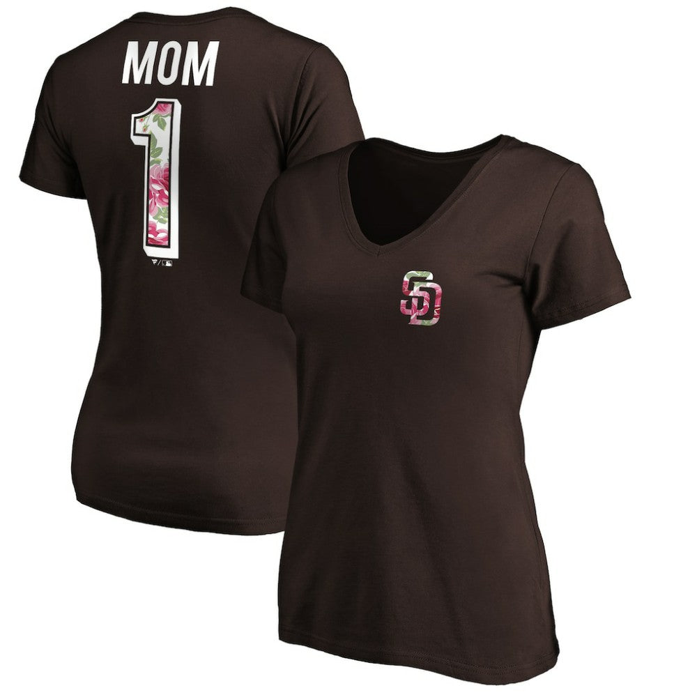 MLB San Diego Padres Women's Mother's Day V-Neck T-Shirt