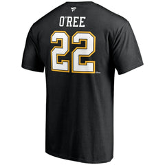 NHL Black Willie O'Ree Boston Bruins Fanatics Authentic Stack Retired Player Name & Number T-Shirt