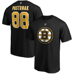NHL Black David Pastrnak Boston Bruins Fanatics B&T Name and Number T-Shirt