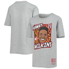 NBA Dominique Wilkins Atlanta Hawks Youth Hardwood Classics King of the Court Player T-Shirt