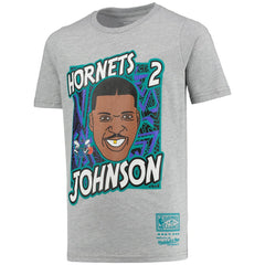 NBA Larry Johnson Charlotte Hornets Youth Hardwood Classics King of the Court Player T-Shirt