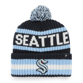 NHL Navy Seattle Kraken '47 Bering Cuffed Knit Hat with Pom