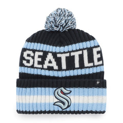 NHL Navy Seattle Kraken '47 Bering Cuffed Knit Hat with Pom
