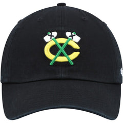 NHL Black Chicago Blackhawks '47 Alternate Logo Clean Up Adjustable Hat