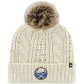 NHL White Buffalo Sabres '47 Women's Meeko Cuffed Knit Hat with Pom