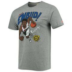 NBA Joel Embiid Philadelphia 76ers Homage Comic Book Player Tri-Blend T-Shirt