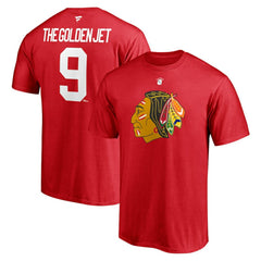 NHL Red Bobby Hull Chicago Blackhawks Fanatics Authentic Stack Retired Player Nickname & Number T-Shirt