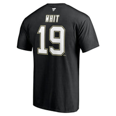 NHL Black Ryan Whitney Pittsburgh Penguins Fanatics Authentic Stack Retired Player Nickname & Number T-Shirt