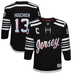 NHL Black Nico Hischier New Jersey Devils Youth 2021/22 Alternate Premier Player Jersey