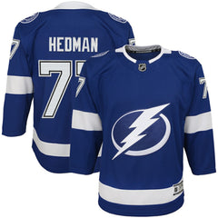 NHL Blue Victor Hedman Tampa Bay Lightning Youth Home Premier Player Jersey