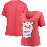 MLB Miami Marlins New Era Women's City Connect Plus Size V-Neck T-Shirt
