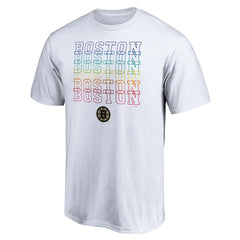 NHL White Boston Bruins City Pride T-Shirt