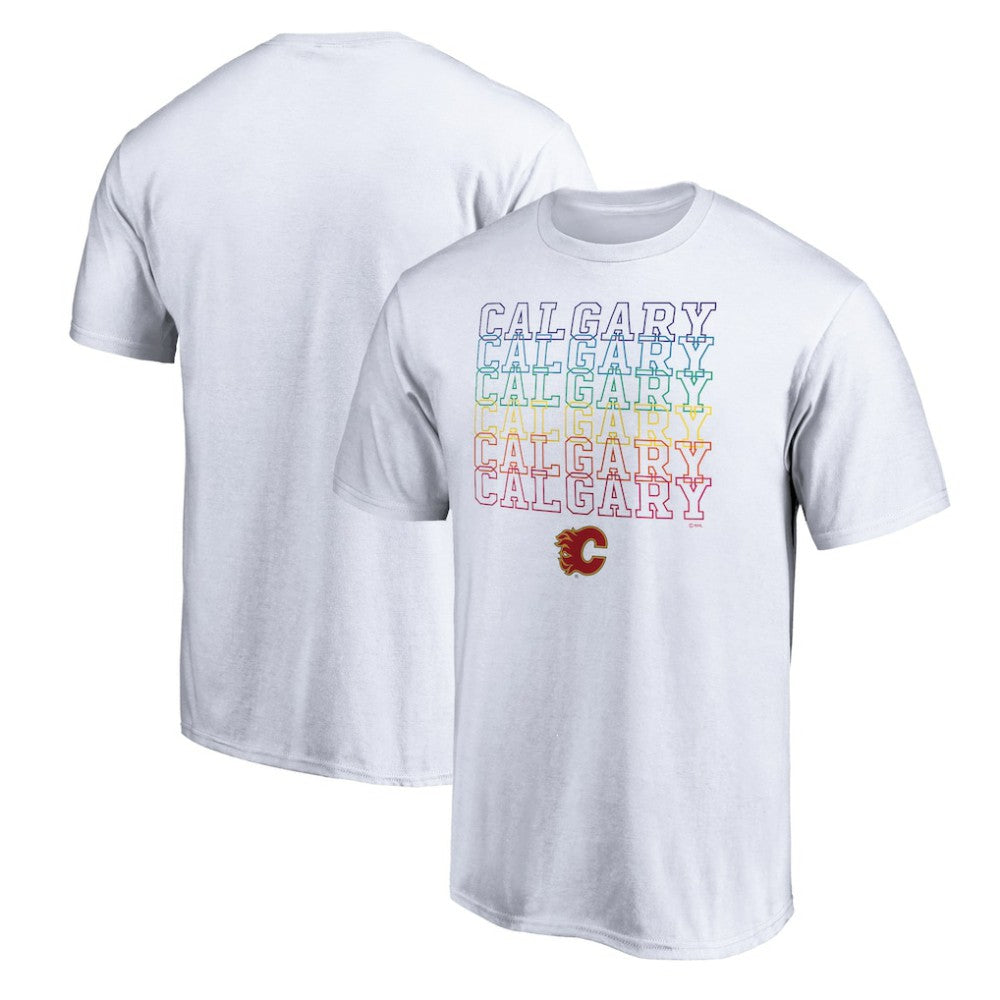 NHL White Calgary Flames City Pride T-Shirt