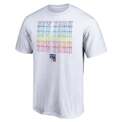NHL White New York Rangers City Pride T-Shirt
