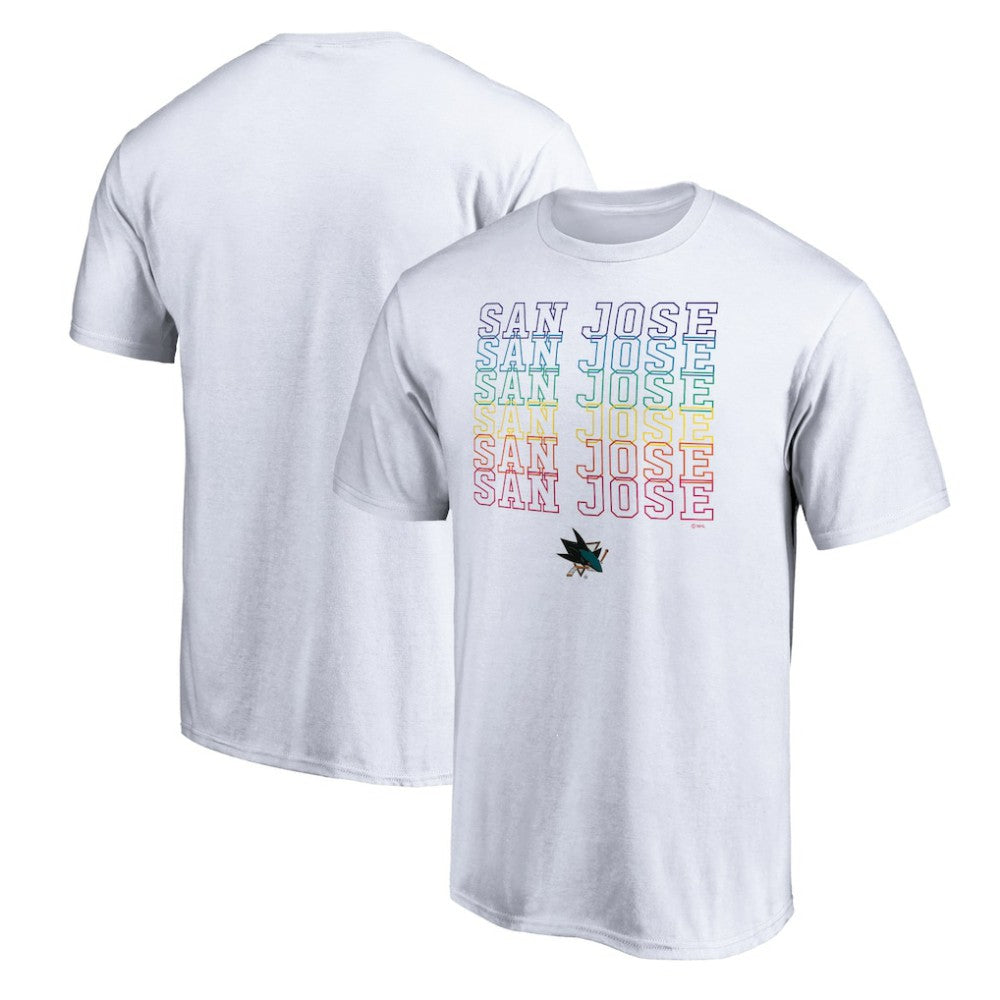 NHL White San Jose Sharks City Pride T-Shirt