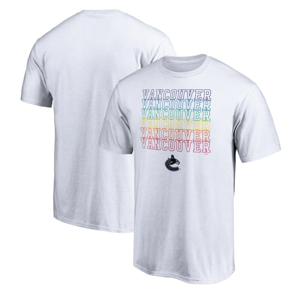 NHL White Vancouver Canucks City Pride T-Shirt