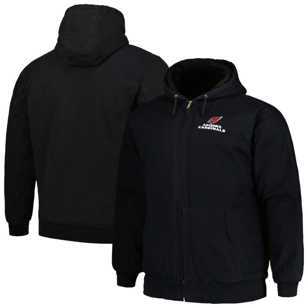 Dunbrooke Big & Tall Dakota Canvas Hoodie Full-Zip Jacket - Arizona Cardinals