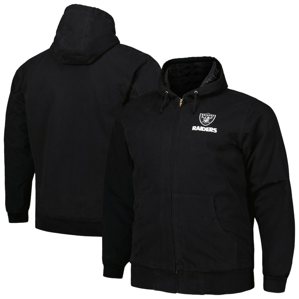 Dunbrooke Big & Tall Dakota Canvas Hoodie Full-Zip Jacket - Las Vegas Raiders