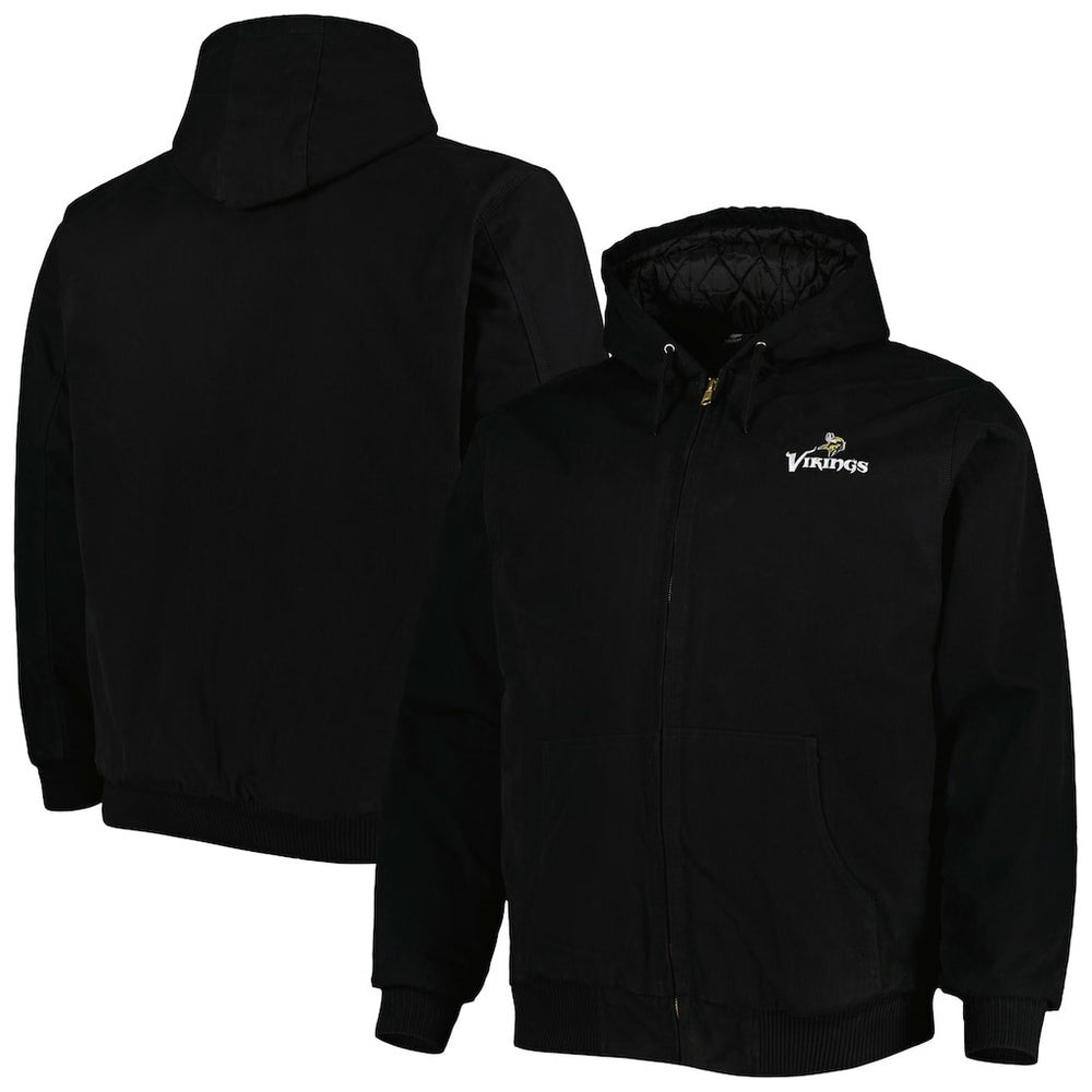 Dunbrooke Big & Tall Dakota Canvas Hoodie Full-Zip Jacket - Minnesota Vikings