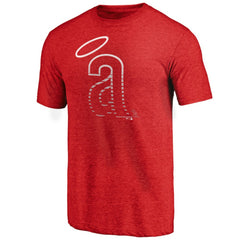 MLB California Angels Cooperstown Weathered Logo Tri-Blend T-Shirt