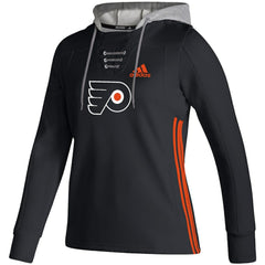 NHL Black Philadelphia Flyers adidas Women's Skate Lace AEROREADY Pullover Hoodie
