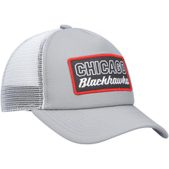 NHL Gray/White Chicago Blackhawks adidas Locker Room Foam Trucker Snapback Hat