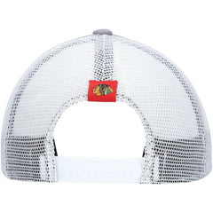 NHL Gray/White Chicago Blackhawks adidas Locker Room Foam Trucker Snapback Hat