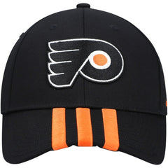 NHL Black Philadelphia Flyers adidas Locker Room Three Stripe Adjustable Hat