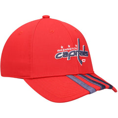 NHL Red Washington Capitals adidas Locker Room Three Stripe Adjustable Hat