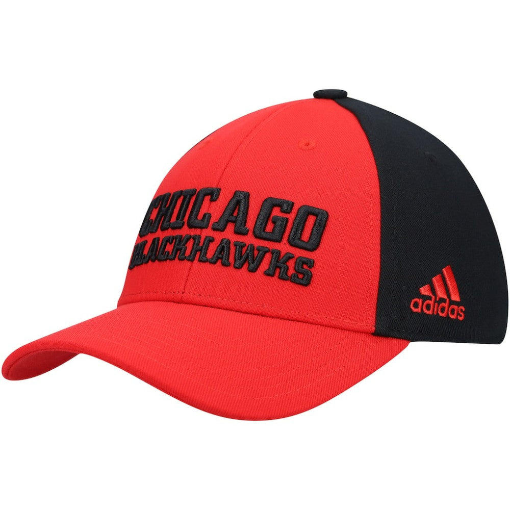 NHL Red Chicago Blackhawks adidas Locker Room Adjustable Hat