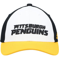 NHL White Pittsburgh Penguins adidas Locker Room Adjustable Hat