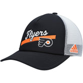 NHL Black/White Philadelphia Flyers adidas Women's Foam Trucker Snapback Hat