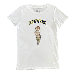 MLB Milwaukee Brewers Tiny Turnip Women's Triple Scoop T-Shirt
