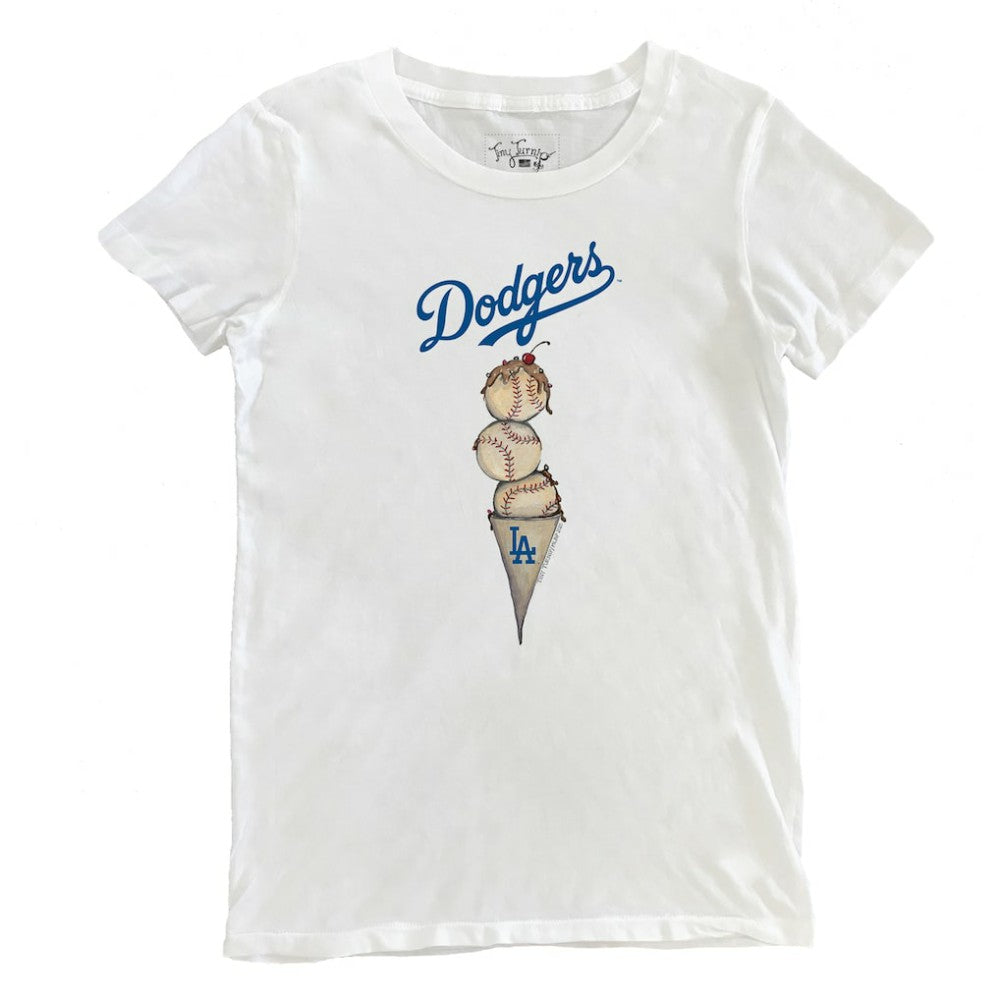 MLB Los Angeles Dodgers Tiny Turnip Women's Triple Scoop T-Shirt