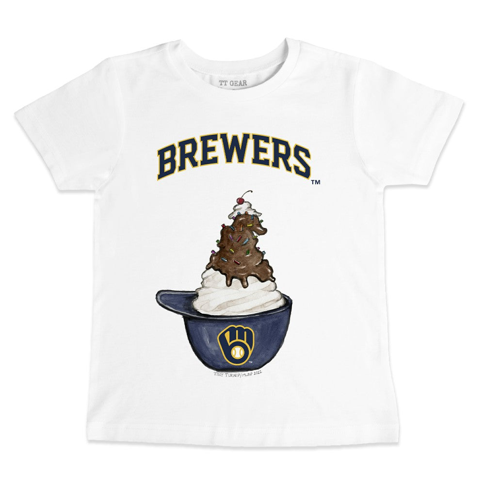 MLB Milwaukee Brewers Tiny Turnip Youth Sundae Helmet T-Shirt