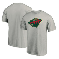 NHL Heather Gray Minnesota Wild Primary Logo T-Shirt