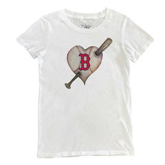 MLB Boston Red Sox Tiny Turnip Women's Heart Bat T-Shirt