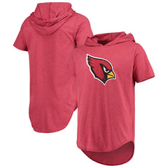 Majestic Threads Primary Logo Tri-Blend Hoodie T-Shirt - Arizona Cardinals